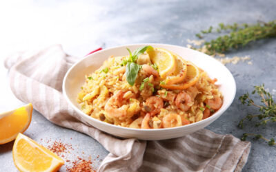Shrimp Risotto with Lemon and Basil
